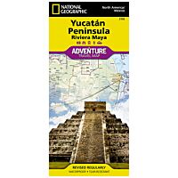 Adventure Travel Map: Yucatan Peninsula: Riviera Maya - 2019 Editon
