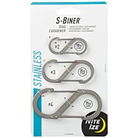 S-Biner Stainless Steel Dual Carabiner Combo (3 Pack)