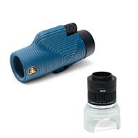 8x32 Zoom Tube Monocular & Inspector Microscope 4x Multiplier Lens Bundle